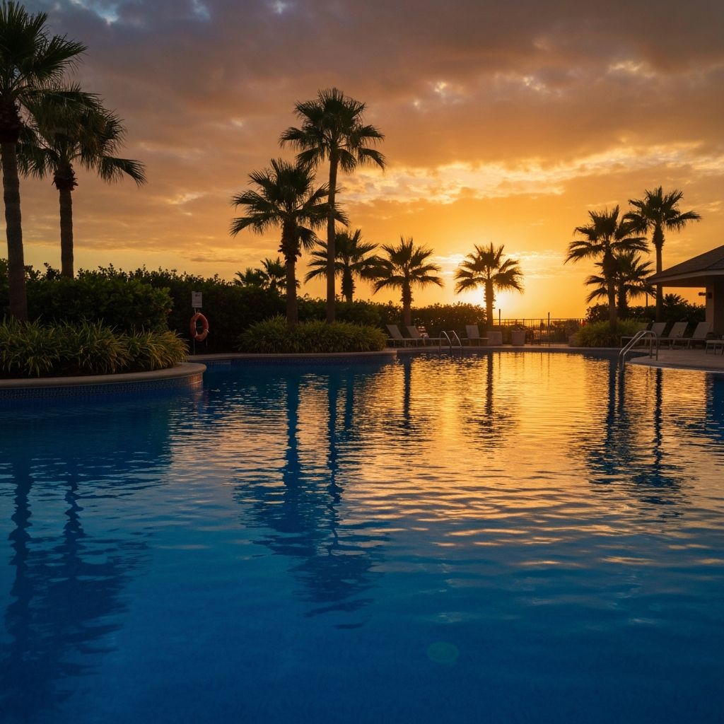 Vue au coucher du soleil